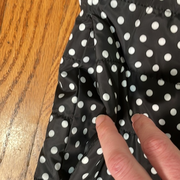 Michael‎ Kors Womens Puffer Vest Black White Polka Dot Zipper Logo Size S - Picture 5 of 7